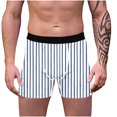 thumbnail image 1 of fatyb Striped Men's Boxer Briefs Soft Comfortable Underpants Stretch Boxers Breathable Underwear for Men, 1 of 2