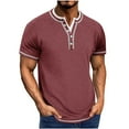 thumbnail image 1 of fatyb Summer Casual Shirts for Men Summer V Neck Tee Shirts Mens Lightweight Pullover Short Sleeve Tops, 1 of 6