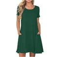 thumbnail image 1 of fatyb Summer Dresses Womens Casual T Shirt Dresses with Pockets Short Sleeve Loose Tunic Dresses, 1 of 5