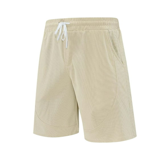 fatyb Summer Men's Casual Shorts Drawstring Elastic Waist Beach Shorts Comfy Vacation Shorts with Pockets