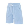 thumbnail image 1 of fatyb Summer Men's Casual Shorts Drawstring Elastic Waist Beach Shorts Comfy Vacation Shorts with Pockets, 1 of 7