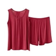 thumbnail image 1 of fatyb Summer Pajama Sets for Women Plus Size Lounge Outfits Ladies Sleeveless Tank Tops and Comfy Shorts, 1 of 3