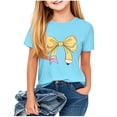 thumbnail image 1 of fatyb Summer T Shirts for Kids Short Sleeve Casual Girls Graphic Tee Tops Print Crewneck Loose Blouses, 1 of 7