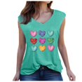thumbnail image 1 of fatyb Summer Tank Tops for Women Heart Print V Neck Tee Shirts Casual Sleeveless Womens Tunic Blouses, 1 of 2