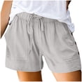thumbnail image 1 of fatyb Summer Womens Casual Shorts Elastic High Waist Beach Shorts Drawstring Lounge Shorts with Pockets, 1 of 6