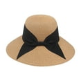 thumbnail image 1 of fatyb Sun Hat for Women Summer Foldable Wide Brim Straw Cap Sun Protection Womens Beach Hat with Bow, 1 of 2