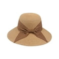 thumbnail image 1 of fatyb Sun Hat for Women Summer Foldable Wide Brim Straw Cap Sun Protection Womens Beach Hat with Bow, 1 of 2