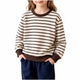 thumbnail image 1 of fatyb Sweatshirt for Toddler Cotton Striped Long Sleeve Boys Girls Crewneck Tops Kids Fashion Clothes, 1 of 6