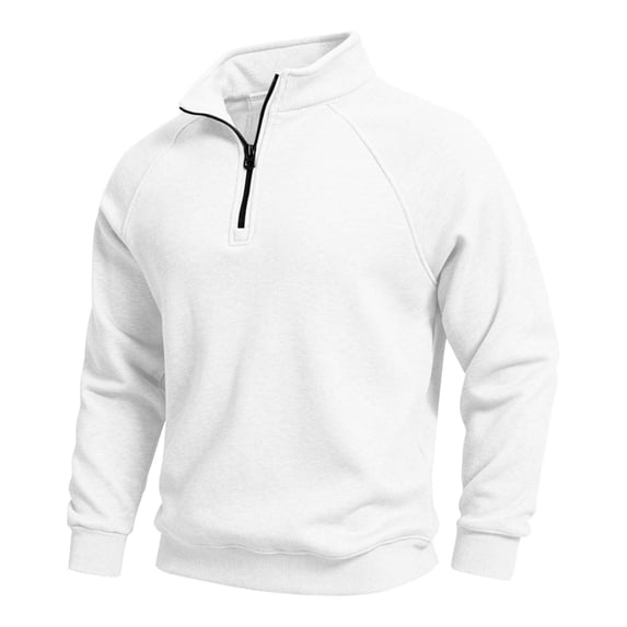 fatyb Sweatshirts for Men Mock Neck Quarter Zip Casual Pullover Tops Mens Long Sleeve Athletic Tops