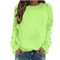 thumbnail image 1 of fatyb Sweatshirts for Women Crew Neck Casual Tops Long Sleeve Solid Color Womens Loose Pullover Shirts, 1 of 5