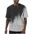 thumbnail image 1 of fatyb T-Shirts for Men Stylish Gradient Print Graphic Tee Casual Short Sleeve Crewneck Summer Pullover, 1 of 3