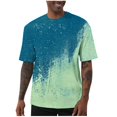 thumbnail image 1 of fatyb T-Shirts for Men Stylish Gradient Print Graphic Tee Casual Short Sleeve Crewneck Summer Pullover, 1 of 3