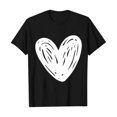 thumbnail image 1 of fatyb T Shirts for Women Heart Printed Crewneck Loose T-Shirts Casual Short Sleeve Womens Graphic Tees, 1 of 4