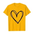 thumbnail image 1 of fatyb T Shirts for Women Heart Printed Crewneck Loose T-Shirts Casual Short Sleeve Womens Graphic Tees, 1 of 4