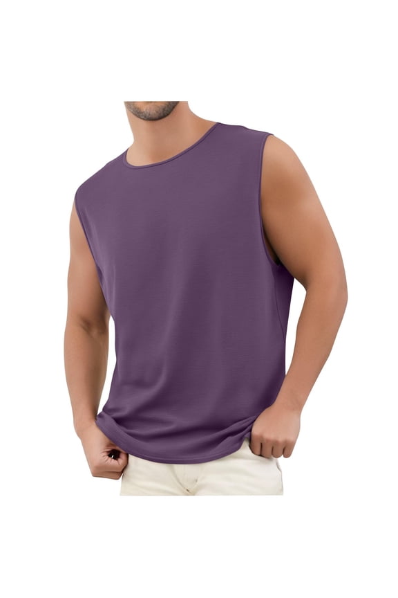 Tank Tops Mens Sleeveless Muscle Casual Tee Bodybuilding Summer Athletic Undershirts for Workout