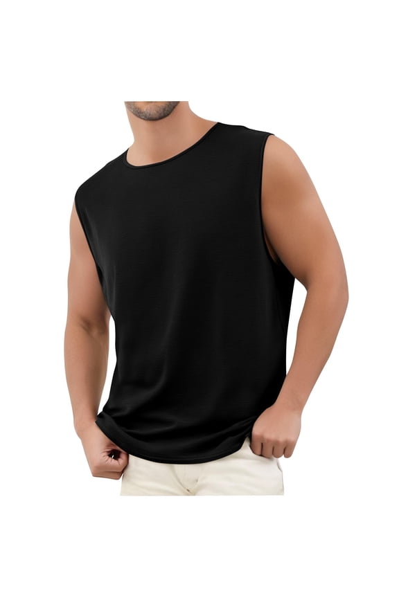 Tank Tops Mens Sleeveless Muscle Casual Tee Bodybuilding Summer Athletic Undershirts for Workout