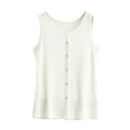thumbnail image 1 of fatyb Tank Tops Womens Casual Sleeveless Pajama Shirts Lounge Comfy Blouses (Regular/With Built in Bra), 1 of 5