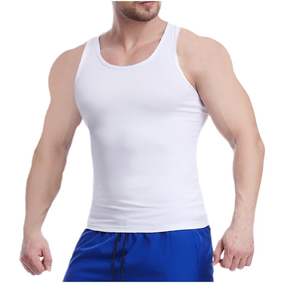 fatyb Tank Tops Workout for Men Racerback Bodybuilding Undershirt Mens Athletic Sleeveless Muscle Shirts