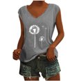 thumbnail image 1 of fatyb Tank Tops for Women V Neck Sleeveless Graphic Tee Tops Casual Loose Womens Summer Tunic Blouses, 1 of 3