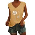 thumbnail image 1 of fatyb Tank Tops for Women V Neck Sleeveless Graphic Tee Tops Casual Loose Womens Summer Tunic Blouses, 1 of 3