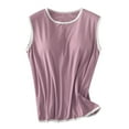 thumbnail image 1 of fatyb Tank Tops for Women with Built in Bra Sleeveless Comfy Padded Shirts Womens Crew Neck Casual Blouses, 1 of 7