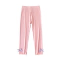 thumbnail image 1 of fatyb Thin Leggings for Girls Stretch Cotton Bottom Casual Elastic Waist Kids Girls Lightweight Pants, 1 of 5