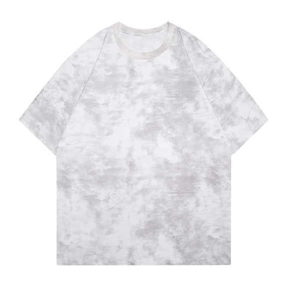 fatyb Tie Dye T-Shirts for Men Short Sleeve Casual Cotton Tee Crewneck Mens Summer Loose Tops Streetwear