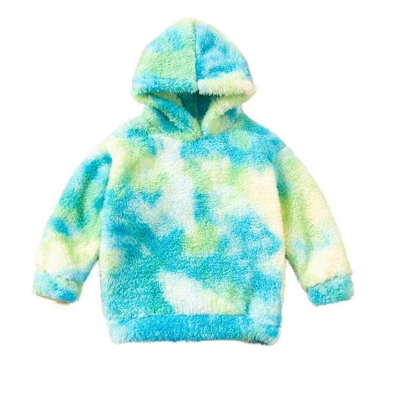 fatyb Toddler Baby Boys Girls Fleece Hoodies Warm Sherpa Pullover Kids Winter Thick Hooded Sweatshirts