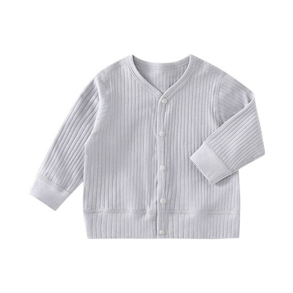 fatyb Toddler Baby Cardigan Boys Girls Long Sleeve V Neck Blouses Kids Button down Comfy Casual Tops