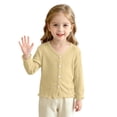 thumbnail image 1 of fatyb Toddler Baby Girls Lightweight Cardigans Button down V Neck Long Sleeve Casual Jacket for Kids, 1 of 7