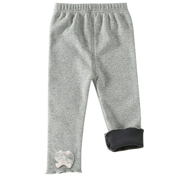 fatyb Toddler Baby Girls Winter Fleece Lined Leggings Elastic Waist Thermal Pants Infant Warm Bottoms