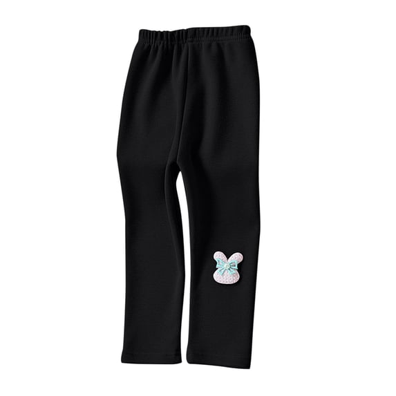fatyb Toddler Baby Girls Winter Warm Leggings Cotton Fleece Lined Pants Kids Knitted Footless Tights