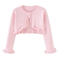 thumbnail image 1 of fatyb Toddler Girls Cardigan Sweater Long Sleeve Cropped Cover up Ruffle Girls Button Closure Jacket, 1 of 6