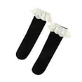 thumbnail image 1 of fatyb Toddler Girls Knee High Socks Kids Cute Ruffle Stockings Comfortable Cotton Long Socks for Girls, 1 of 3