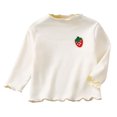 thumbnail image 1 of fatyb Toddler Girls Long Sleeve Tops Ruffle Mock Neck Tshirts Kids Cotton Undershirts (Thin and Thick), 1 of 3