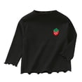 thumbnail image 1 of fatyb Toddler Girls Long Sleeve Tops Ruffle Mock Neck Tshirts Kids Cotton Undershirts (Thin and Thick), 1 of 3