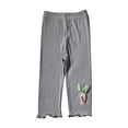 thumbnail image 1 of fatyb Toddler Girls Ribbed Pants Little Girls Thin Capris Leggings Comfortable Kids Summer Bottom Pants, 1 of 6