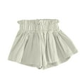 thumbnail image 1 of fatyb Toddler Kids Girls Cotton Linen Shorts Ruffle High Waist Casual Shorts Girls Cute Summer Shorts, 1 of 7
