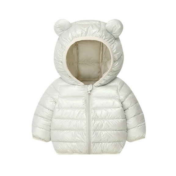 fatyb Toddler Winter Coat with Hood Lightweight Puffer Jackets Boys Girls Warm Pocket Padded Outwear