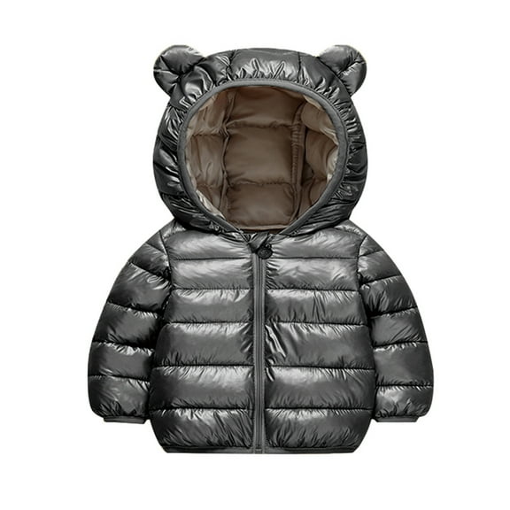 fatyb Toddler Winter Coat with Hood Lightweight Puffer Jackets Boys Girls Warm Pocket Padded Outwear
