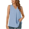 thumbnail image 1 of fatyb Trendy Tank Tops for Women Dressy V Neck Business Work Shirts Sleeveless Elegant Womens Blouses, 1 of 4