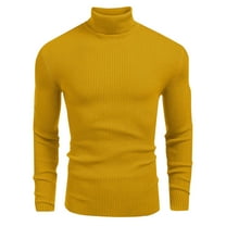 fatyb Turtleneck Sweater for Men Casual Knit Warm Pullover Long Sleeve Fall Winter Mens Thermal Sweaters