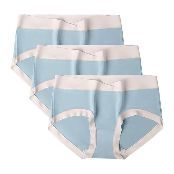 fatyb Underwear for Women Cotton Full Coverage Briefs Mid Waisted Womens Breathable Panties Pack of 3