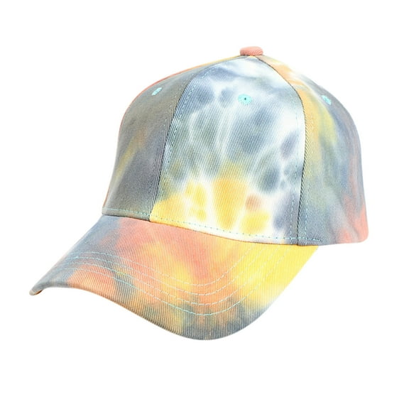 fatyb Unisex Baseball Cap Tie Dye Mens Cotton Adjustable Size Womens Baseball Hat for Hiking Running