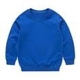 thumbnail image 1 of fatyb Unisex Boys Girls Thin Sweatshirts Crew Neck Casual Plain Pullover Kids Long Sleeve Tops 1-13 Years, 1 of 3