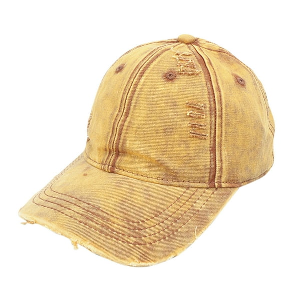 fatyb Unisex Classic Washed Distressed Baseball Cap Cotton Adjustable Vintage Trucker Hats for Women Men