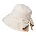 thumbnail image 1 of fatyb Wide Brim Bucket Hat for Women Sun Protection Outdoor Travel Womens Summer Beach Sun Hats with Bow, 1 of 3