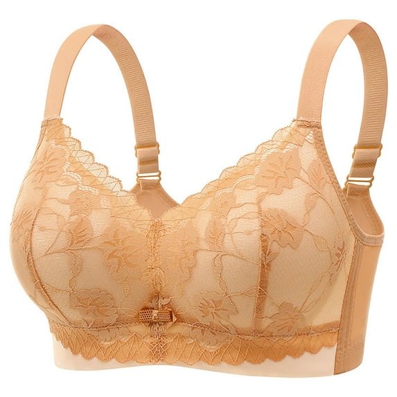 fatyb Wireless Lace Bras for Women Full Coverage Everyday Bras Comfortable No Underwire Bras for Women