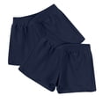 thumbnail image 1 of fatyb Women's 2 Pack Shorts Crossover Athletic Sports Running Shorts Workout Elastic Waist Casual Shorts, 1 of 7