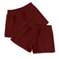 thumbnail image 1 of fatyb Women's 2 Pack Shorts Crossover Athletic Sports Running Shorts Workout Elastic Waist Casual Shorts, 1 of 7